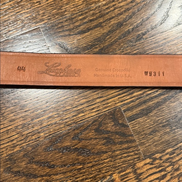 Luchesse Classic Croccodile belt size 44 silver buckle cowboy - Picture 4 of 12